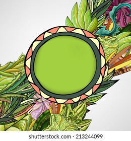 hand drawn abstract floral background