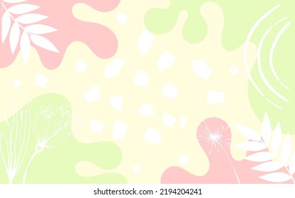Fondo floral abstracto dibujado a mano