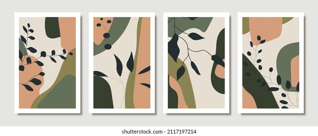 Hand drawn abstract floral cards for invitation, banner, brochure, poster, flye.