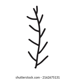 Hand drawn abstract floral decoration element design. vector illustration