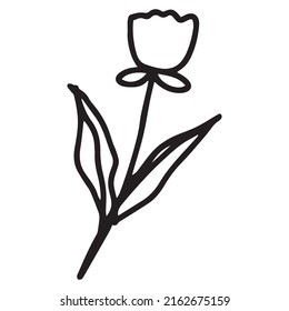 Hand drawn abstract floral decoration element design. vector illustration