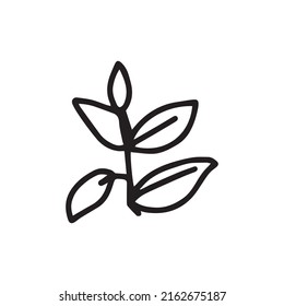 Hand drawn abstract floral decoration element design. vector illustration