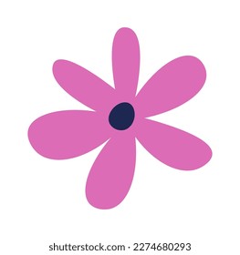 Icono plano de garrafas abstractas de flores dibujadas a mano. Ilustración del vector