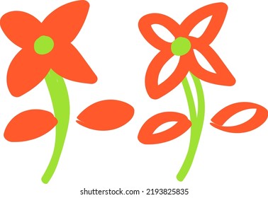 Hand Drawn Abstract Flower - Vector Illustration