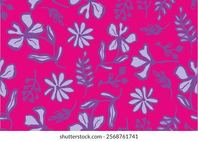 Hand drawn abstract flower vector illustration, for fabric, textile, apparel, poster, cover, banner, wall art, home decor, background.