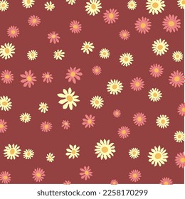 Hand drawn abstract flowers seamless pattern on white Repeating floral vector pattern calico shabby chic vector print isolated transparent free floral meadow seamless border Spring flowers transparent