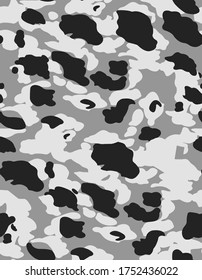 Hand Drawn Abstract Geometric Camouflage Repeating Vector Pattern Isolated Background