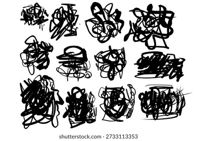 Hand drawn abstract graffiti scribble with chaotic ink strokes. Expressive urban doodle texture perfect for modern design, street visuals, posters, and creative backgrounds.