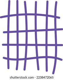 Hand drawn abstract grid shape illustration