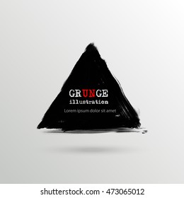 Hand drawn abstract grunge shape. Decoration usable as banner, cards, posters, label, logo, badge design. Wallpaper with empty space for your text. Brush design element. Vector illustration.