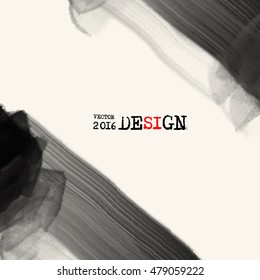 Hand drawn abstract grunge shape. Decoration usable as banner, cards, posters, label, logo, badge design. Wallpaper with empty space for your text. Brush design element. Vector illustration.
