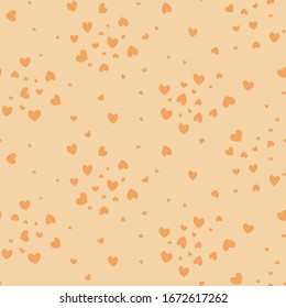 Hand Drawn Abstract Hearts Repeating Vector Pattern Isolated Background