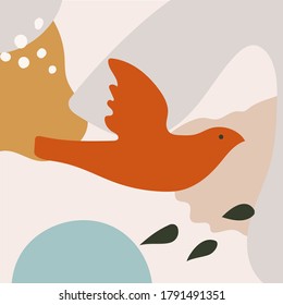 Hand drawn abstract illustration for wrapping paper, wallpaper, textile print.