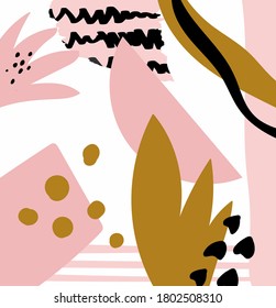 Hand drawn abstract illustration for wrapping paper, wallpaper, textile print.