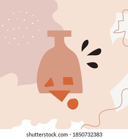 Hand drawn abstract illustration for wrapping paper, wallpaper, textile print.