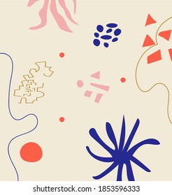 Hand drawn abstract illustration for wrapping paper, wallpaper, textile print.