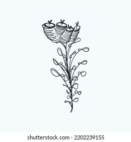 Hand drawn abstract imagination plant