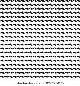 Hand drawn abstract ink black seamless pattern isolated on white background. Vector illustration. Freehand monochrome brush textured drawing. Design for textile, wrapping paper, wallpaper, backdrop