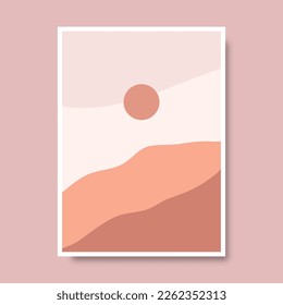 Hand drawn abstract landscape covers design. Vector illustration