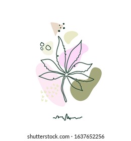 Hand drawn abstract leaves background isolated on white. Vector leaves background  for paper, cover, fabric, interior decor.