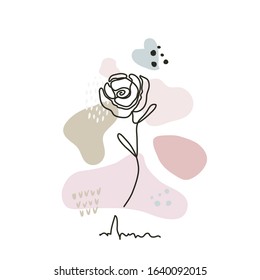 Hand drawn abstract leaves background isolated on white. Vector flower background  for paper, cover, fabric, interior decor.