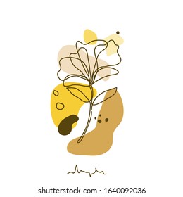 El fondo abstracto dibujado a mano se aísla en blanco. Fondo de flores vectoriales para papel, cubierta, tela, decoración interior.