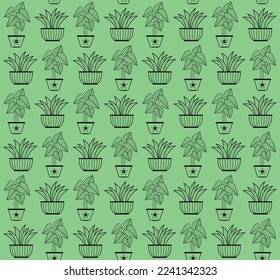 Handgezeichnete abstrakte Blätter Muster. Pflanzenhintergrundmuster. Abstrakter handgezeichneter Pflanzenhintergrund. Blumenhintergrund. Dekorative Blätter und Pflanzen nahtloses Muster.