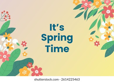Hand Drawn Abstract Leaves Spring Season Doodle Background for Wallpaper or Presentation