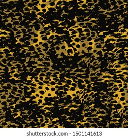 Hand Drawn Abstract Leopard Cheetah Animal Skin Repeating Vector Pattern