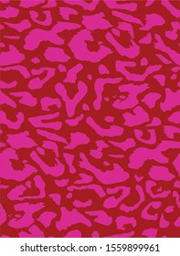 Hand Drawn Abstract Leopard Cheetah Skin Shapes Seamless Vector Pattern Isolated Background