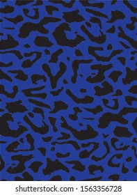 Hand Drawn Abstract Leopard Cheetah Skin Shapes Seamless Vector Pattern Isolated Background