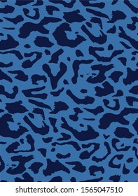 Hand Drawn Abstract Leopard Cheetah Skin Shapes Repeating Vector Pattern Isolated Background