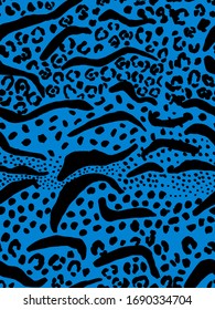 Pistas de cebra de leopardo negro dibujadas a mano Combinación de formas de piel de animales mosaicos y puntos Patrón vectorial de repetición geométrica Fondo aislado  