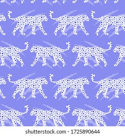 Handgezeichnete abstrakte Leopardenkähne mit tierischer Skin-Textur Wiederholung eines Vektormusters isolierter Hintergrund