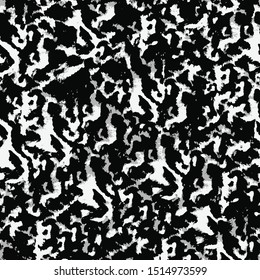 Hand Drawn Abstract Leopard Skin Seamless Vector Pattern