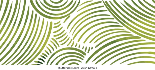 Vector de fondo de línea abstracta dibujado a mano. Diseño de papel tapiz con patrón de arte de línea curva con fondo de textura de color acuático. Ilustración de diseño para decoración casera, tarjeta, afiche, banner.
