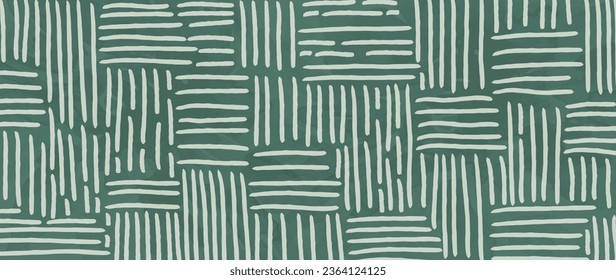 Hand drawn abstract line art background vector. Wallpaper design with curve line art pattern with watercolor texture background. Design illustration for home decoration, card, poster, banner.