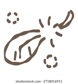 Línea Abstractas dibujada a mano y acentos de punto
