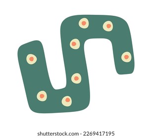 Hand drawn abstract line shapes flat icon. Vector illustration