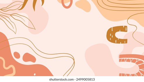 Hand drawn abstract lines background vector design in eps 10