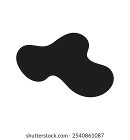 Silueta de mancha líquida abstracta dibujada a mano. Ilustración gráfica de Doodle