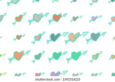 Hand drawn, abstract love for valentine day, web page, wallpaper, graphic design, catalog, texture or background. Vector artwork.