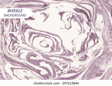 Hand drawn abstract marble texture. Beautiful marble background.  Handmade texture with liquid paint. Purple and gold ink. 