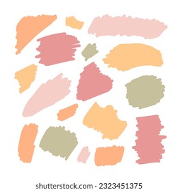 Handgezeichnete abstrakte Markerhintergründe. Pastellfarben, Vektor-Schriftzeichen. Einfache gezeichnete Formen, Design-Elemente für kreative moderne Vorlagen.