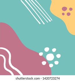 Hand drawn Abstract Memphis Pattern. Texture can be used for wallpaper, pattern fills, web page background, surface textures, fabric print. 