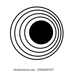 Hand drawn abstract minimal element mid century. Aesthetic contemporary stripe line art, geometric shape in monochrome. Art form design for wall art, decoration, wallpaper