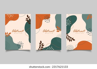 Hand drawn Abstract modern cover minimal design,set of trendy style hand drawn background. social media aesthetic cover shape template background