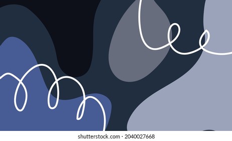 Hand drawn abstract modern graphic background. Dynamic colored shapes and lines. Gradient abstract banner with flowing liquid shapes. Templates for flyers or presentations. Vector.