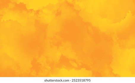 Hand drawn abstract orange watercolor background with texture. Yellow and orange watercolor abstract pattern.	