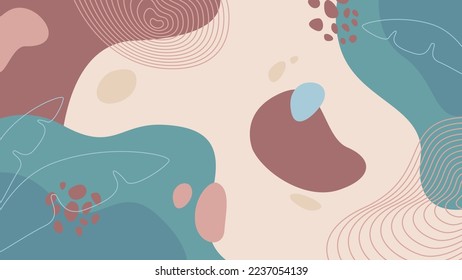 Hand drawn abstract organic shape background. Suitable for banner, poster, flyer, brochure, web or presentation background.